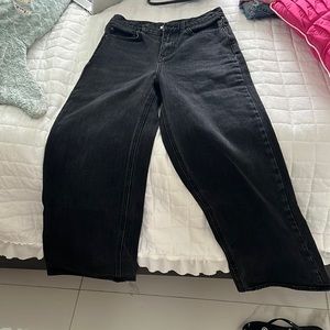 Urban Outfitters BDG High and Wide Black Denim Jeans